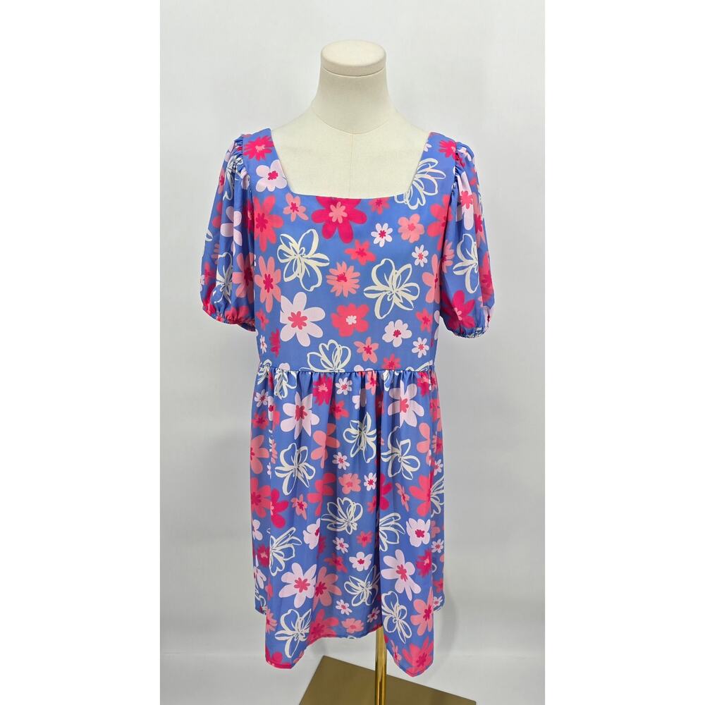 Bibi Retro Flower Power Babydoll‎ Dress - Size Medium